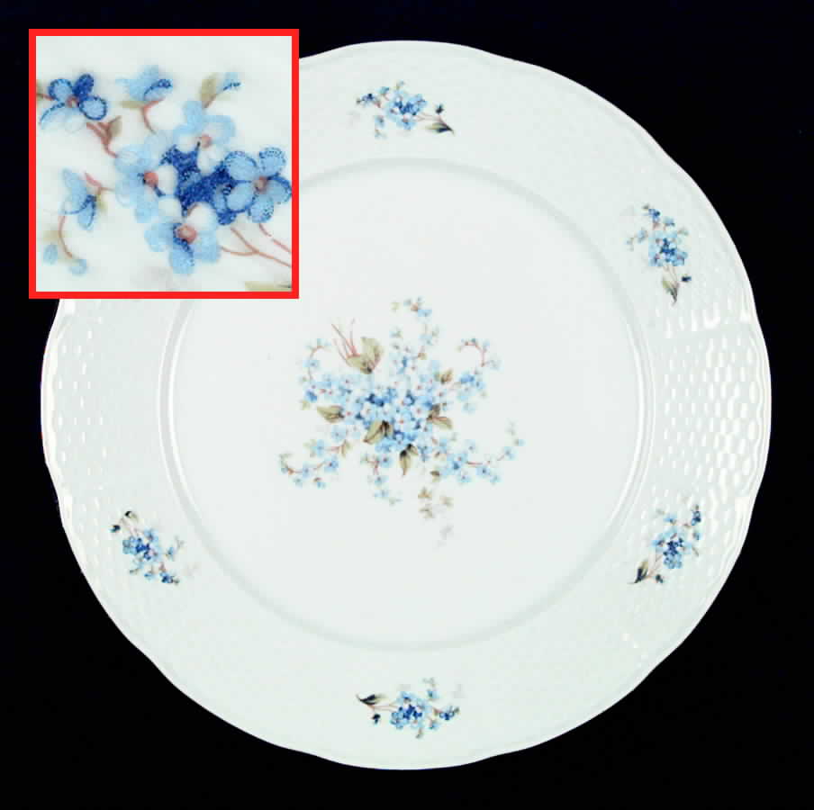 Forget Me Not Dinner Plate by Bohemia Ceramic Works-1