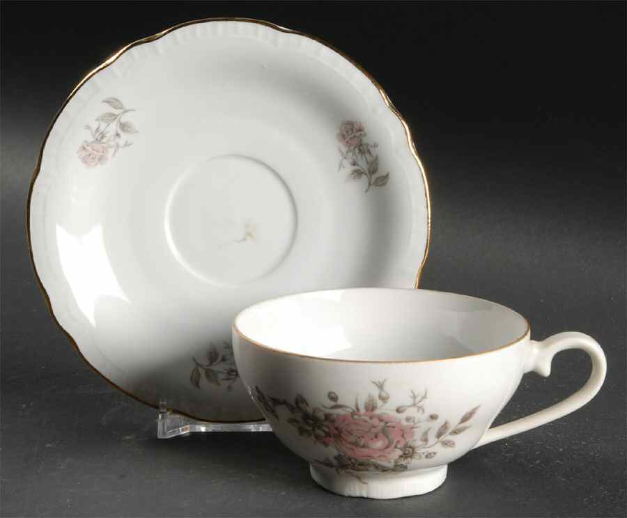 Maria (Embossed Edge) Flat Cup & Saucer Set by Bohemia Ceramic Works-1