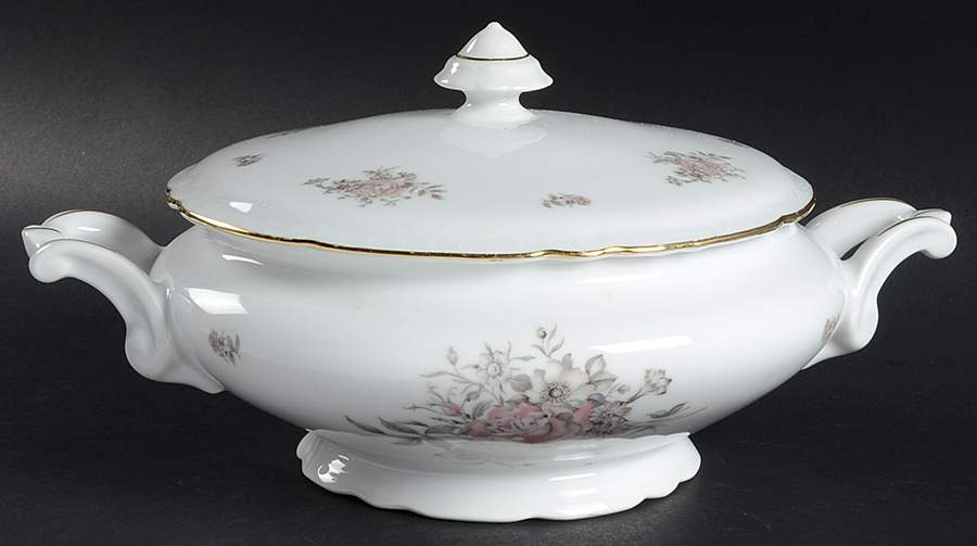 Maria (Embossed Edge) Round Covered Vegetable by Bohemia Ceramic Works-1