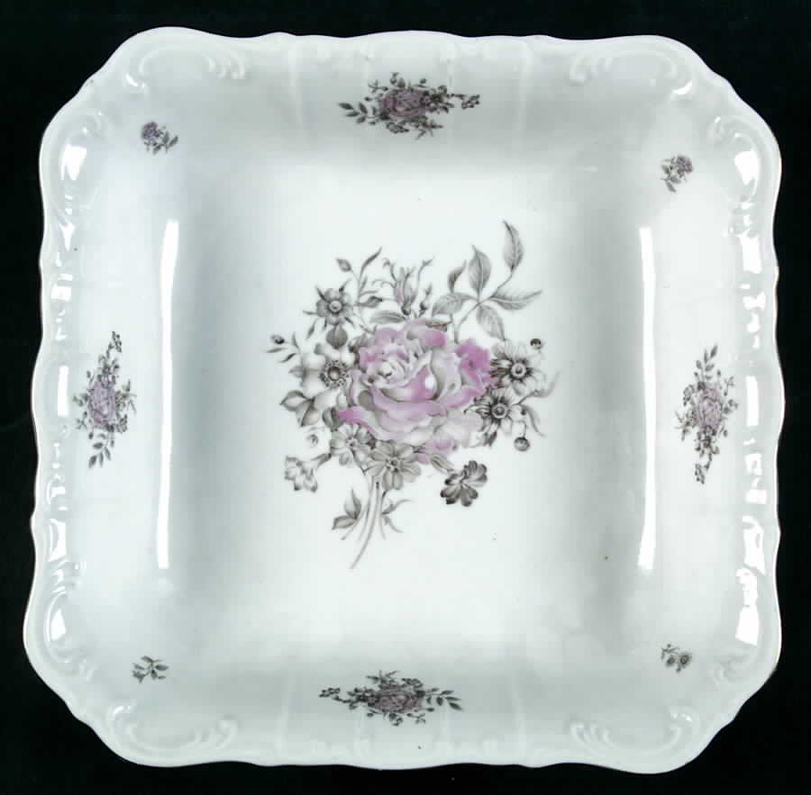 Maria (Embossed Scroll Edge) 9" Square Vegetable Bowl by Bohemia Ceramic Works-1