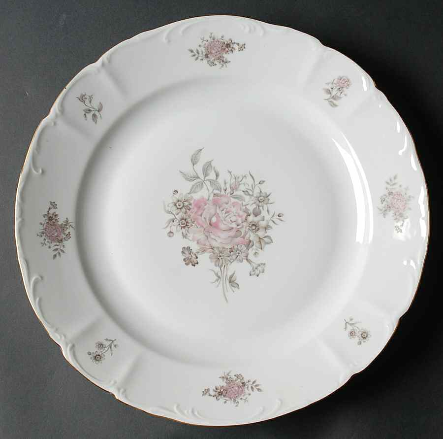 Maria (Embossed Scroll Edge) 13" Chop Plate (Round Platter) by Bohemia Ceramic Works-1