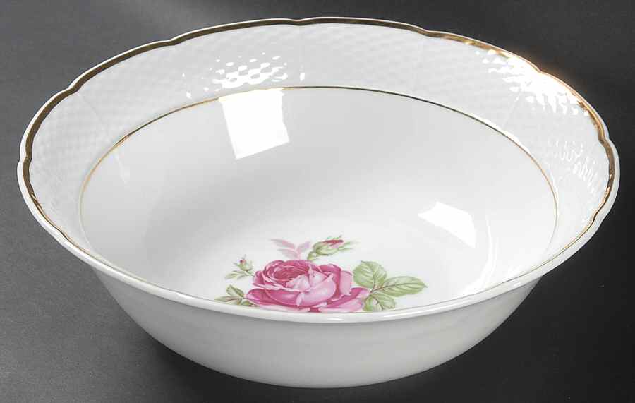 Mel Rose 10" Round Vegetable Bowl by Bohemia Ceramic Works-1