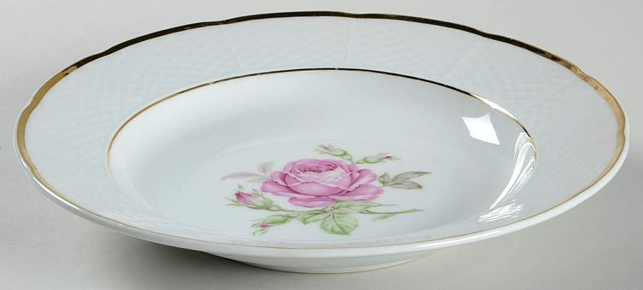Mel Rose Rim Soup Bowl by Bohemia Ceramic Works-1