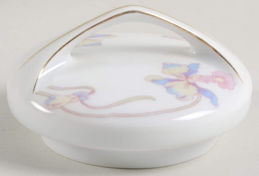 Orchid Iris Lid for Sugar Bowl by Bohemia Ceramic Works-1