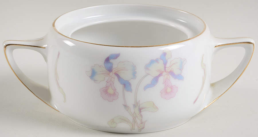 Orchid Iris Sugar Bowl No Lid by Bohemia Ceramic Works-1