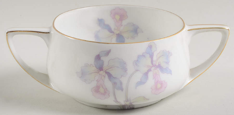 Orchid Iris Flat Bouillon Cup by Bohemia Ceramic Works-1