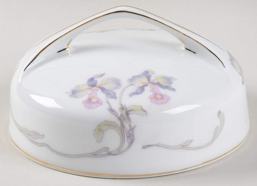 Orchid Iris Lid for Round Butter by Bohemia Ceramic Works-1