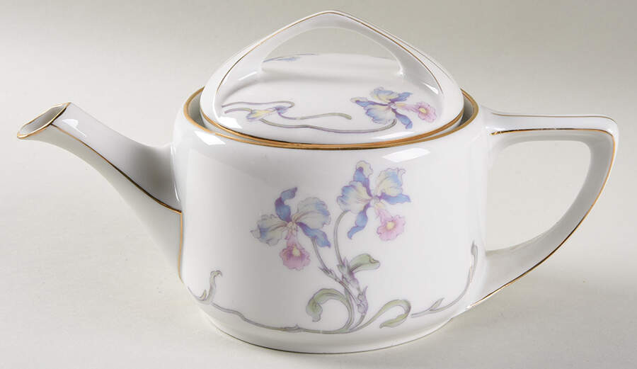 Orchid Iris Mini Teapot & Lid by Bohemia Ceramic Works-1