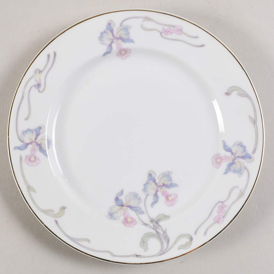 Orchid Iris Salad Plate by Bohemia Ceramic Works-1
