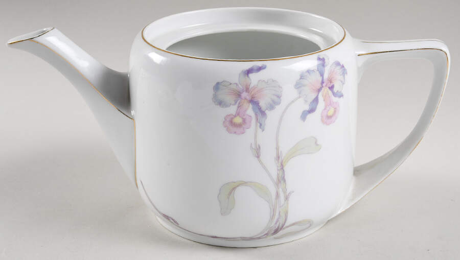 Orchid Iris Teapot No Lid by Bohemia Ceramic Works-1