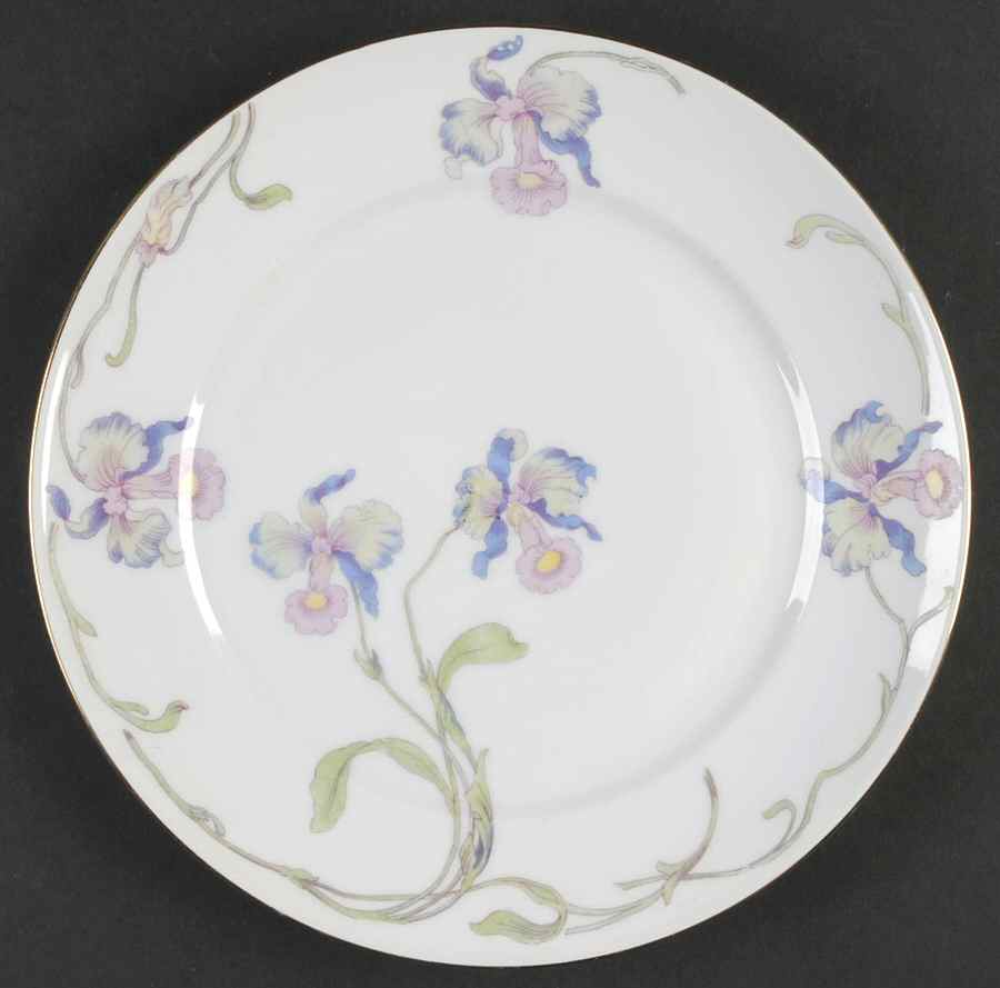 Orchid Iris Luncheon Plate by Bohemia Ceramic Works-1