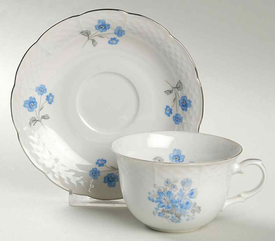 Rhineland (Basketweave) Flat Cup & Saucer Set by Bohemia Ceramic Works-1