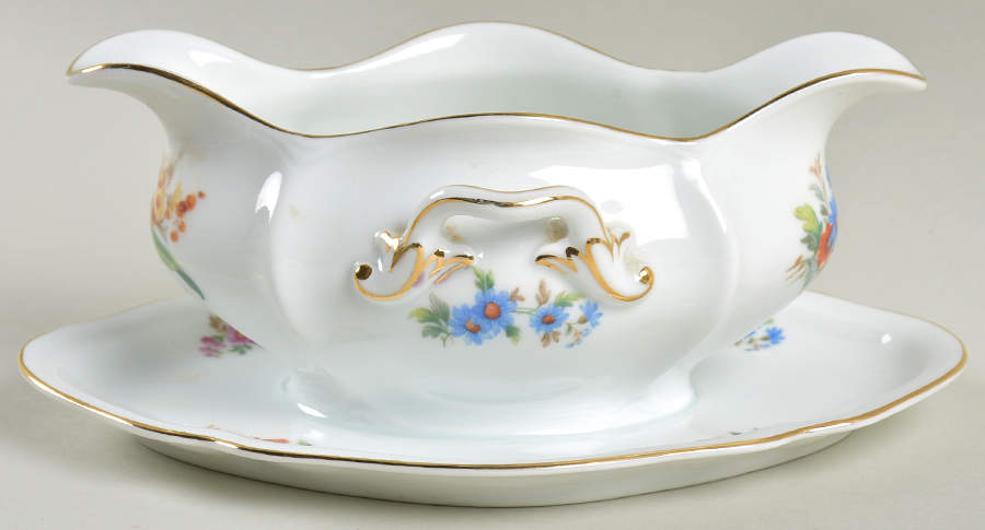 Rhoda Gravy Boat with Attached Underplate by Bohemia Ceramic Works-1