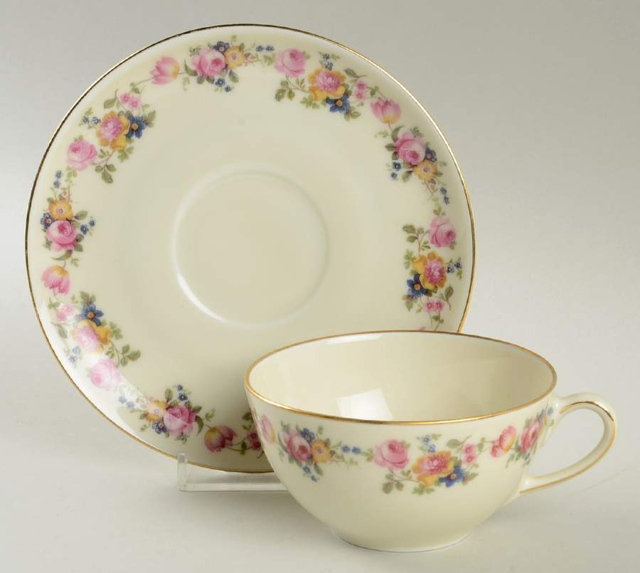 Rosemere Flat Cup & Saucer Set by Bohemia Ceramic Works-1
