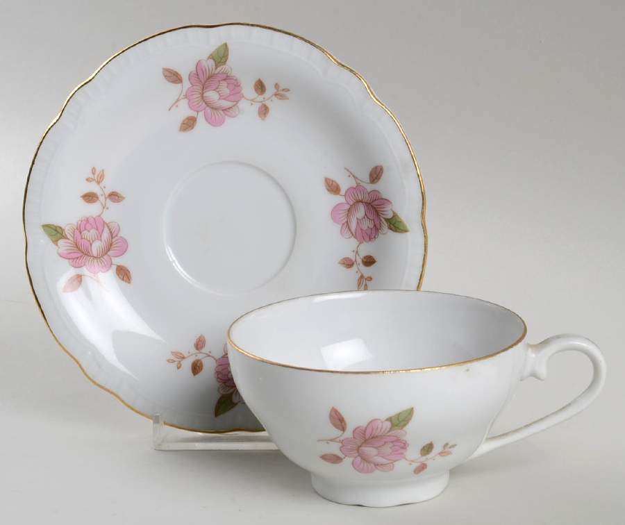 Roslynda Flat Cup & Saucer Set by Bohemia Ceramic Works-1