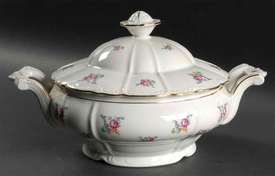 Springtime Round Covered Vegetable by Bohemia Ceramic Works-1