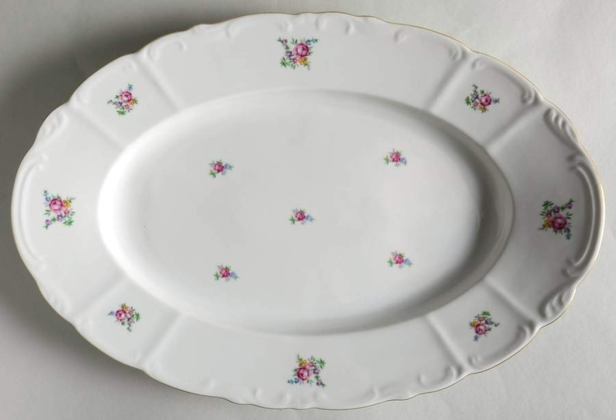 Springtime 15" Oval Serving Platter by Bohemia Ceramic Works-1