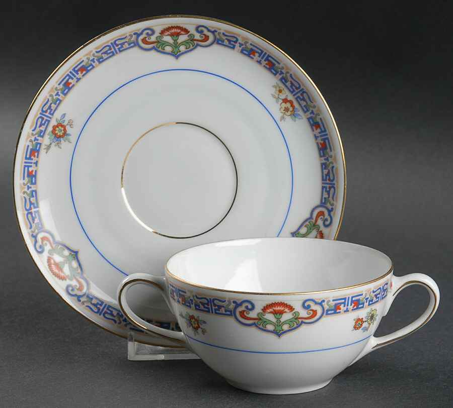 St. Moritz Flat Bouillon Cup & Saucer by Bohemia Ceramic Works-1