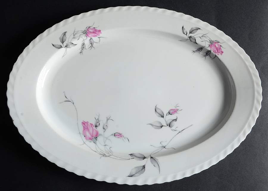Theresa 14" Oval Serving Platter by Bohemia Ceramic Works-1