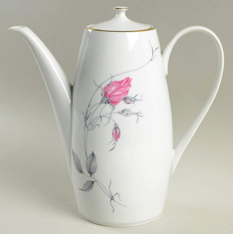 Theresa (Gold Trim) Coffee Pot & Lid by Bohemia Ceramic Works-1