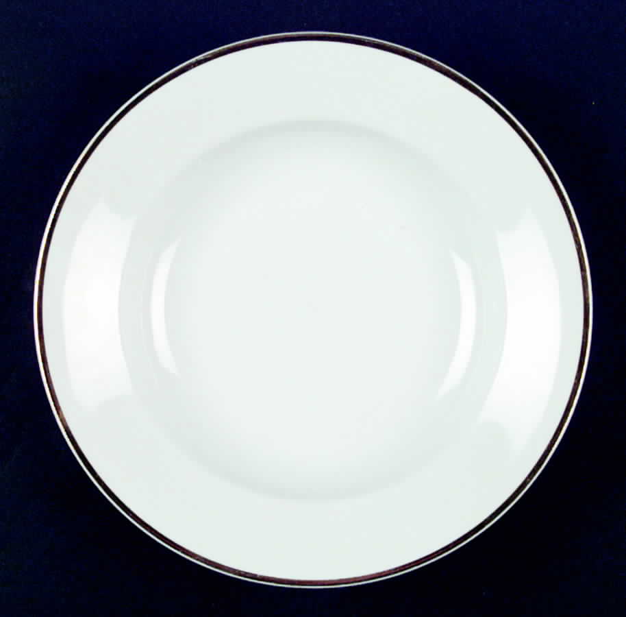 Wedding Band (Trim Off Edge) Rim Soup Bowl by Bohemia Ceramic Works-1