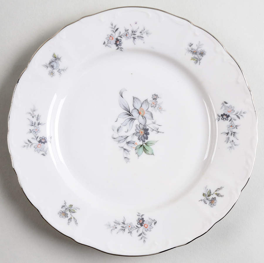 Wild Flower (Scroll Edge) Bread & Butter Plate by Bohemia Ceramic Works-1