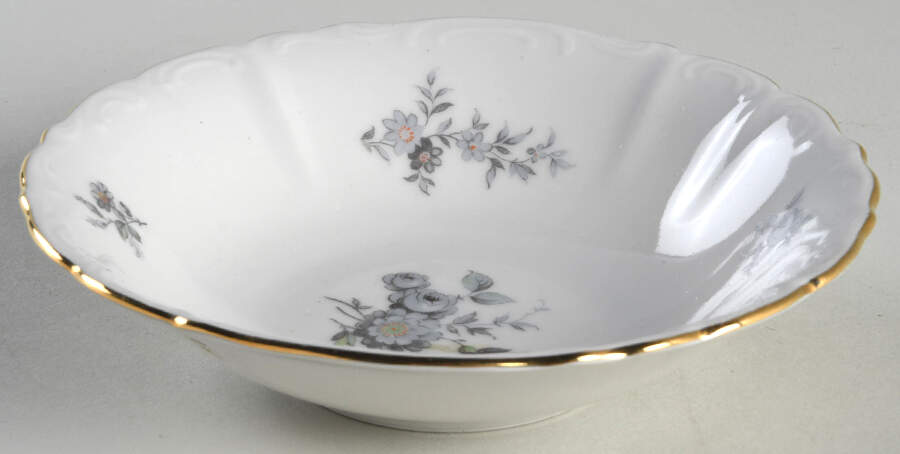 Wild Flower (Scroll Edge) Fruit/Dessert (Sauce) Bowl by Bohemia Ceramic Works-1