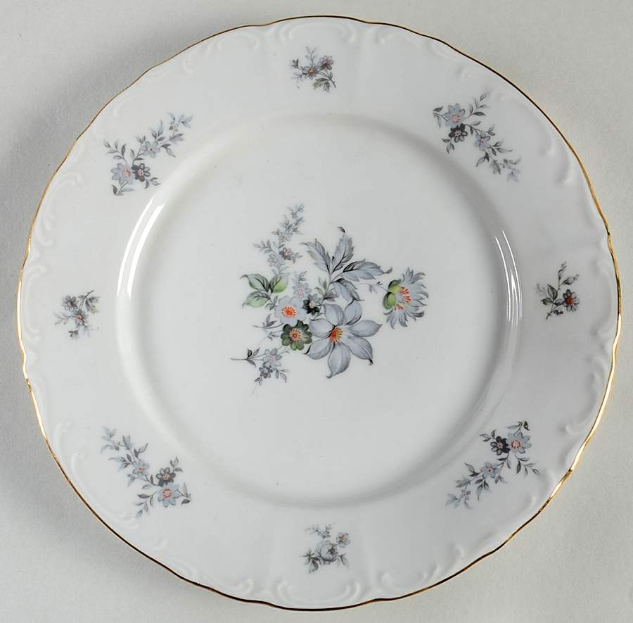 Wild Flower (Scroll Edge) Salad Plate by Bohemia Ceramic Works-1