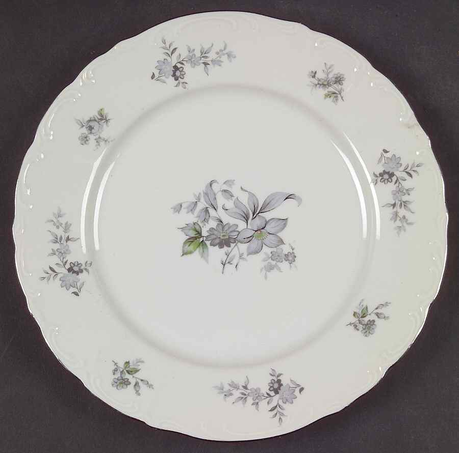 Wild Flower (Platinum Trim) Bread & Butter Plate by Bohemia Ceramic Works-1