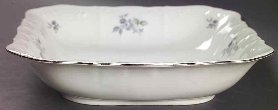 Wild Flower (Platinum Trim) 9" Square Vegetable Bowl by Bohemia Ceramic Works-1