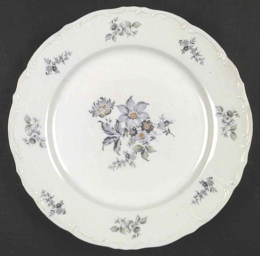 Wild Flower (Platinum Trim) Dinner Plate by Bohemia Ceramic Works-1