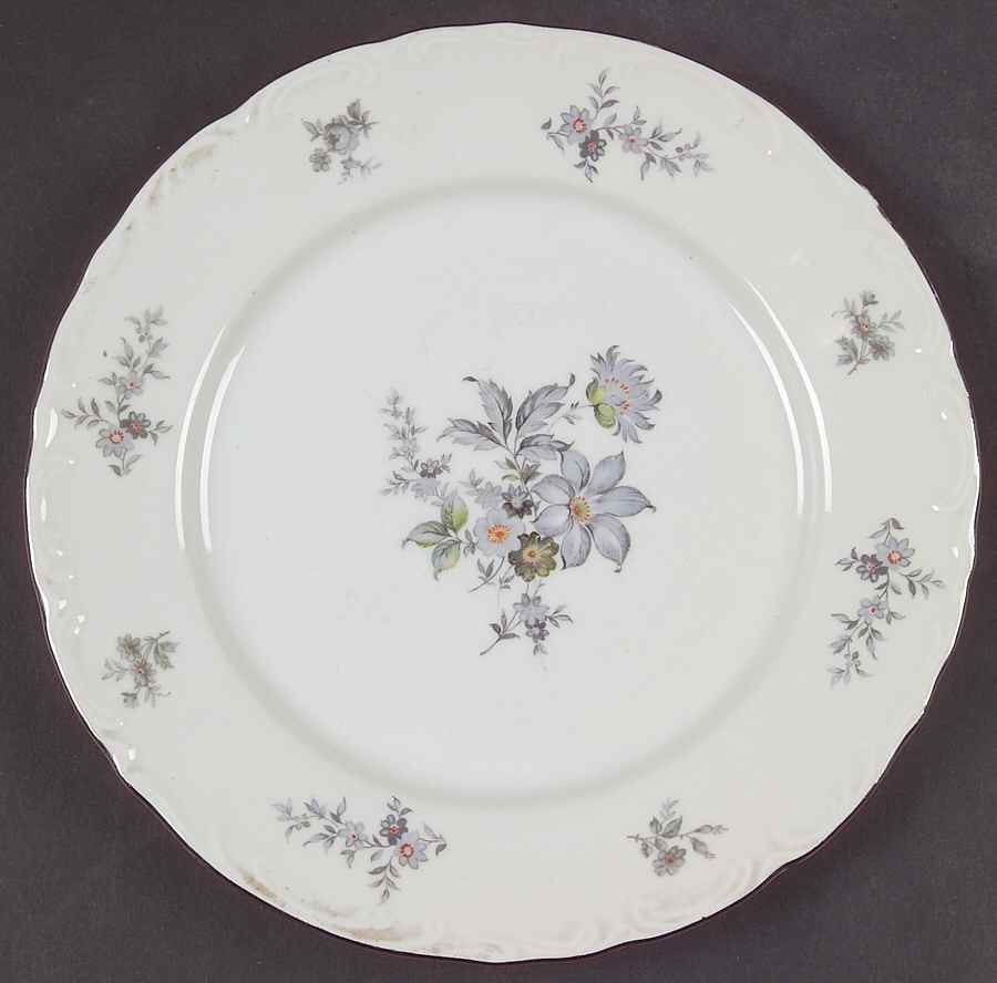 Wild Flower (Platinum Trim) Salad Plate by Bohemia Ceramic Works-1
