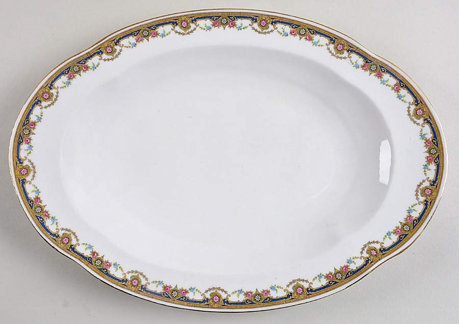 BOJ1 14" Oval Serving Platter by Jean Boyer (Limoges)-1