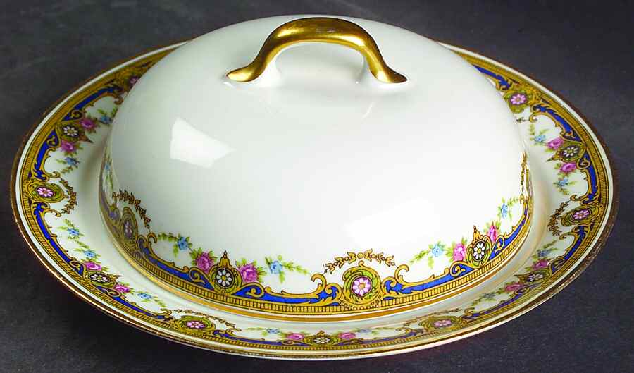 BOJ1 Round Covered Butter by Jean Boyer (Limoges)-1