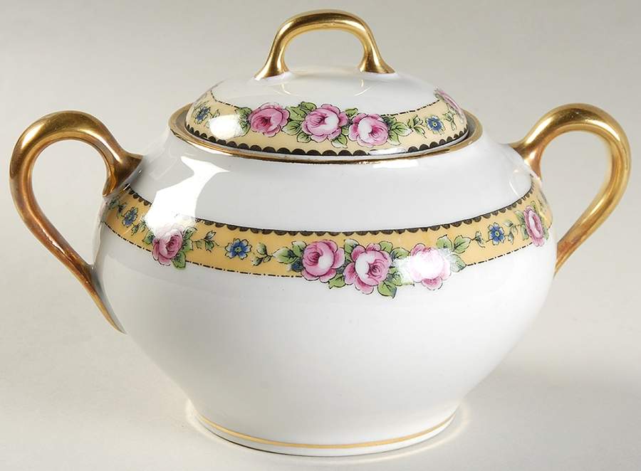 BOJ17 Sugar Bowl & Lid by Jean Boyer (Limoges)-1