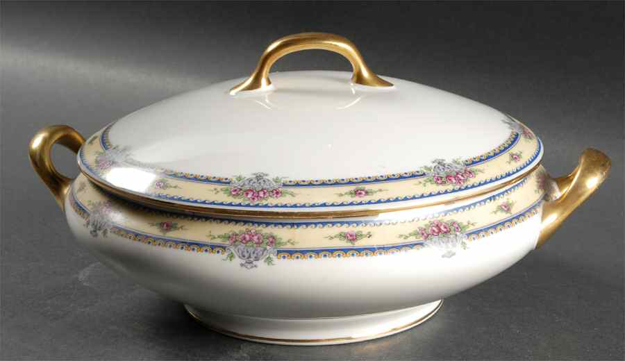 BOJ6 Round Covered Vegetable by Jean Boyer (Limoges)-1