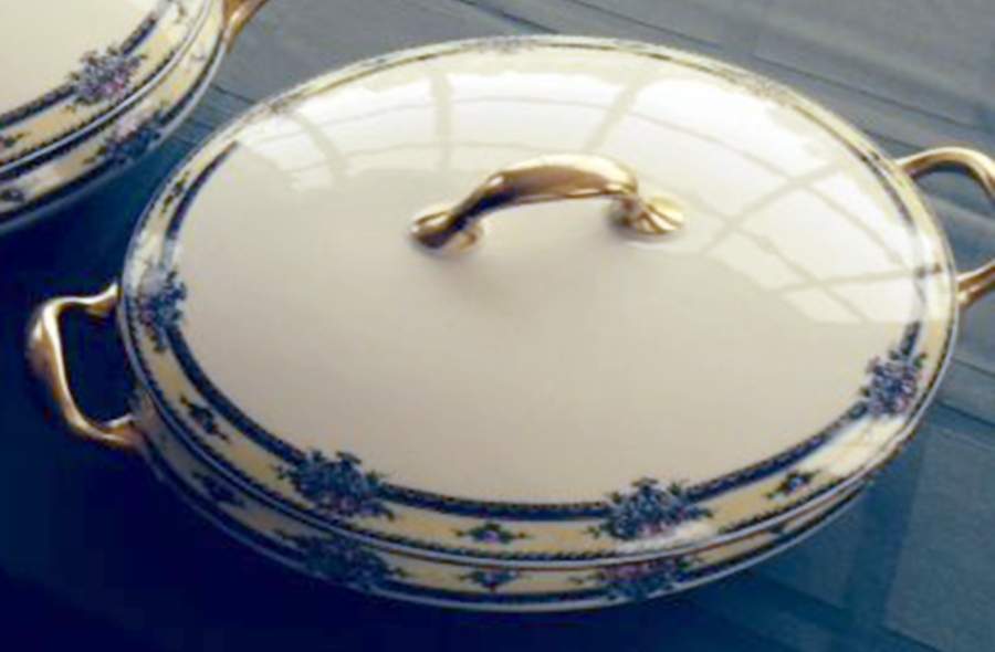 BOJ6 Oval Covered Vegetable by Jean Boyer (Limoges)-1