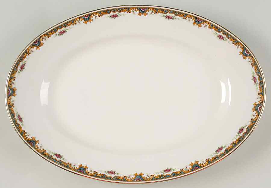 Lucie 15" Oval Serving Platter by Jean Boyer (Limoges)-1