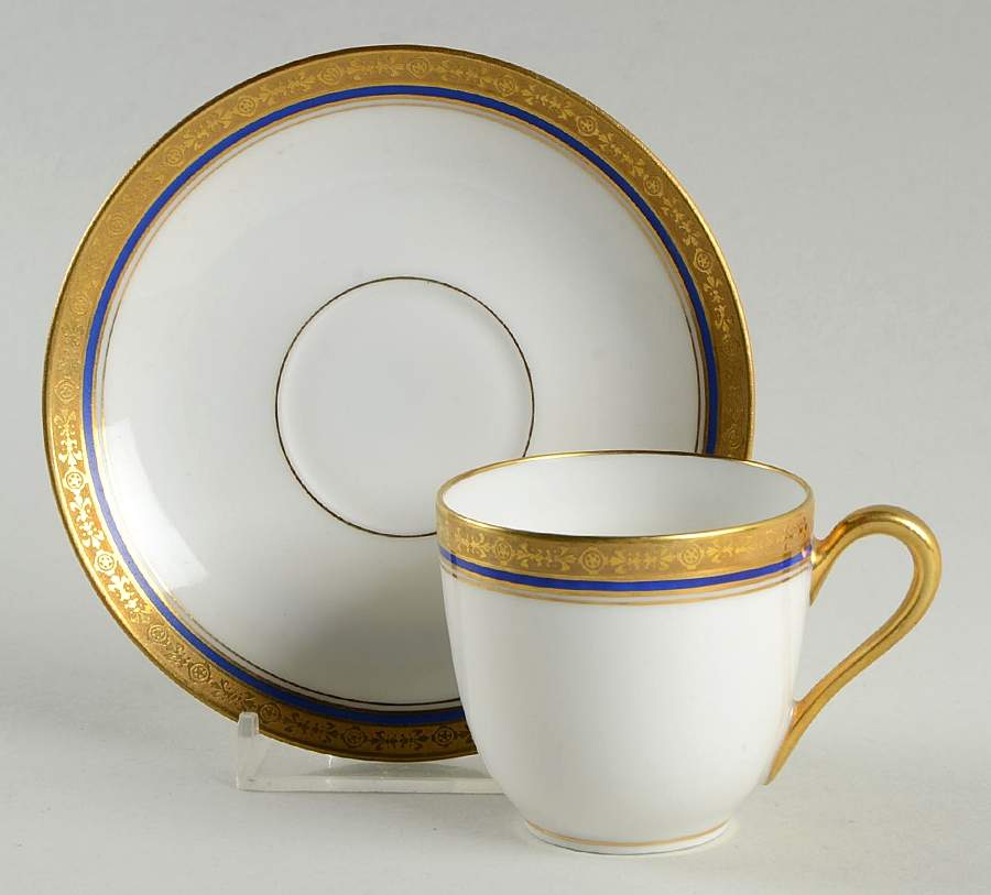 Rivoli Flat Demitasse Cup & Saucer Set by Jean Boyer (Limoges)-1