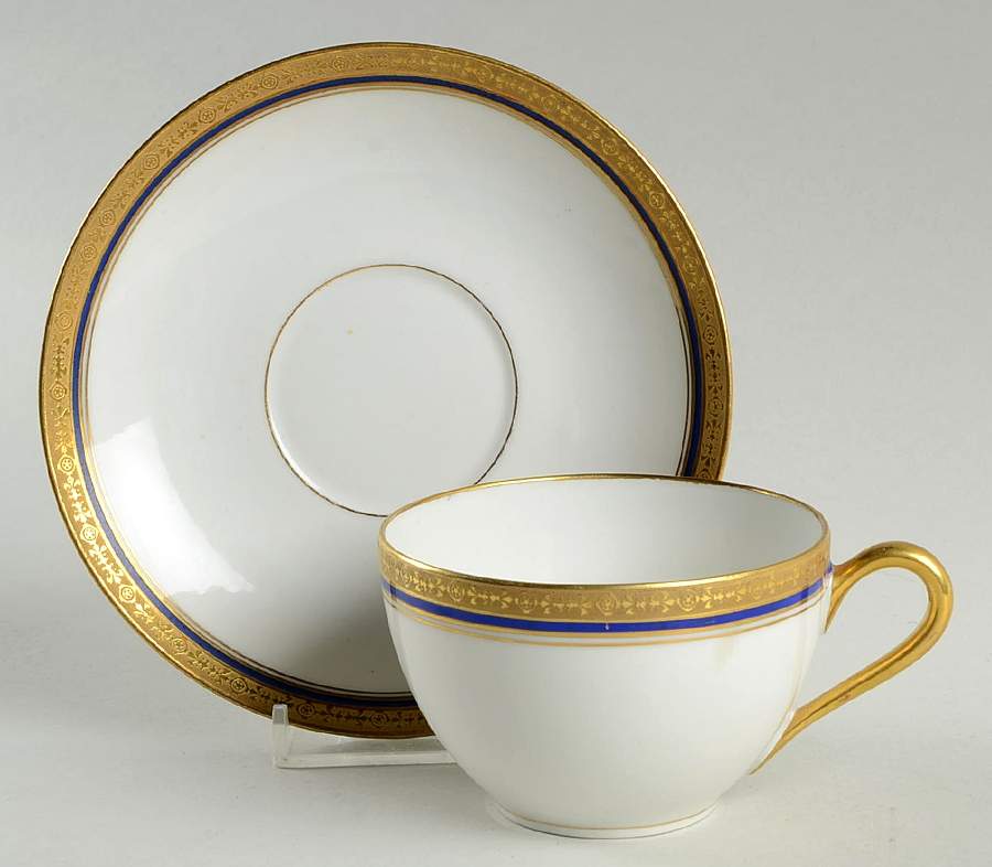 Rivoli Flat Cup & Saucer Set by Jean Boyer (Limoges)-1