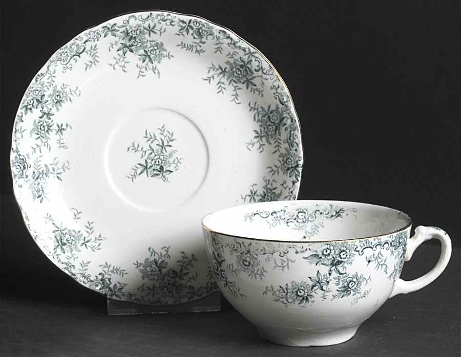 Aberdeen Flat Cup & Saucer Set by Bourne & Leigh-1