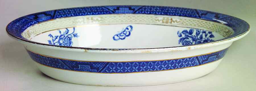 3252 10" Oval Vegetable Bowl by Booths-1