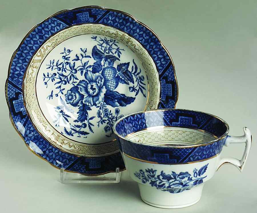 3252 Flat Cup & Saucer Set by Booths-1