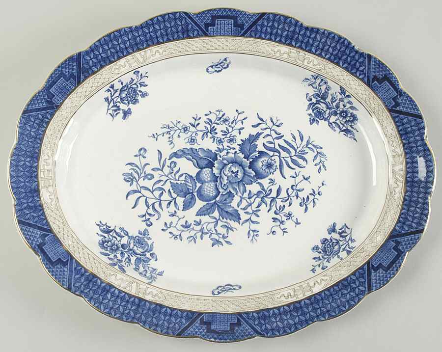 3252 14" Oval Serving Platter by Booths-1