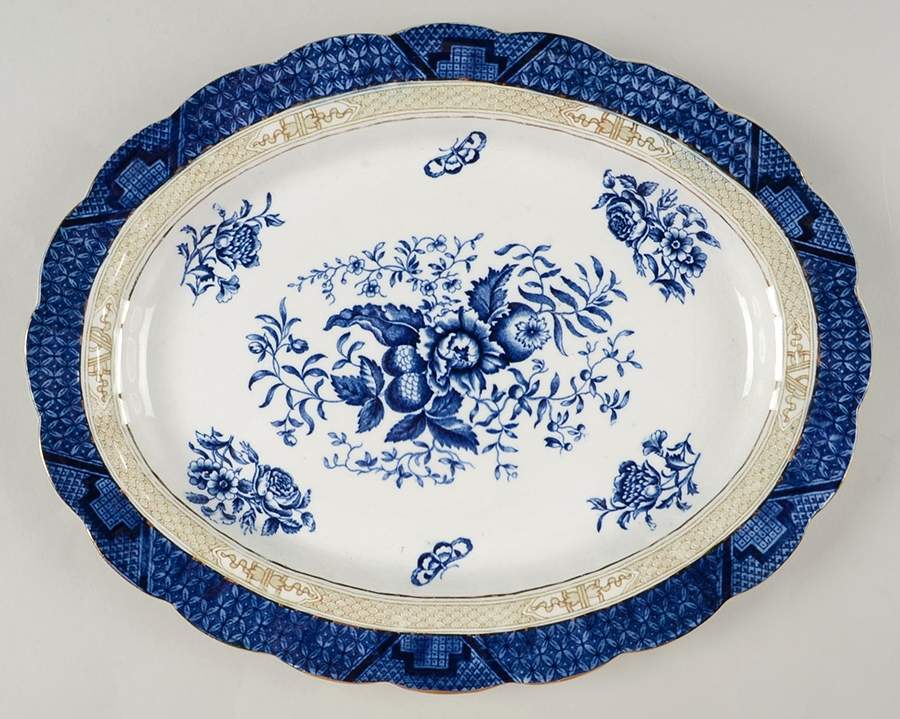 3252 12" Oval Serving Platter by Booths-1