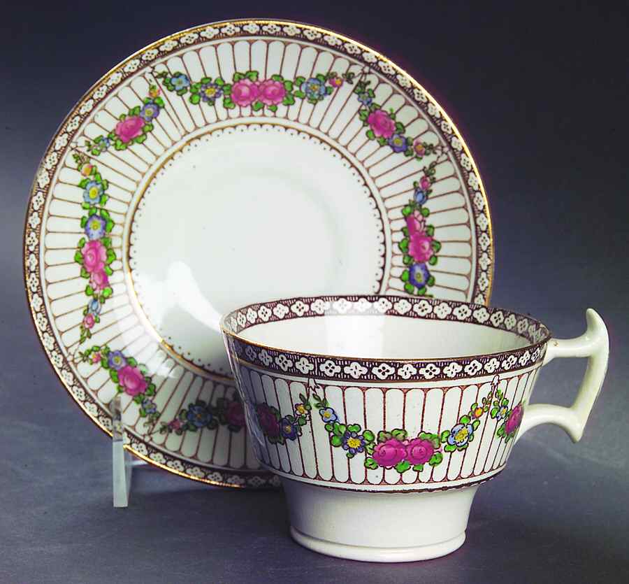 9852 Footed Cup & Saucer Set by Booths-1