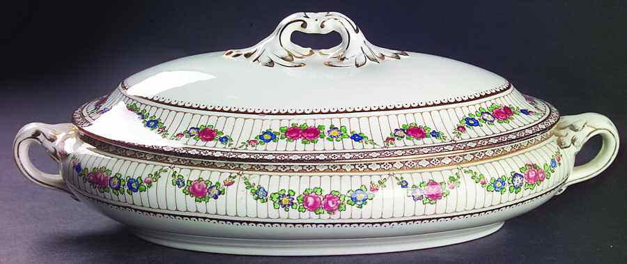 9852 Oval Covered Vegetable by Booths-1