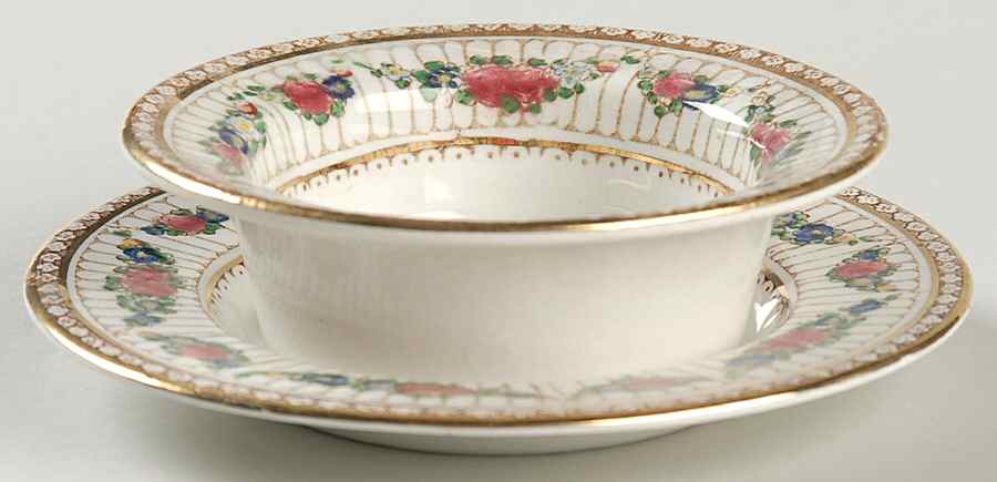 9852 Ramekin & Saucer Set by Booths-1