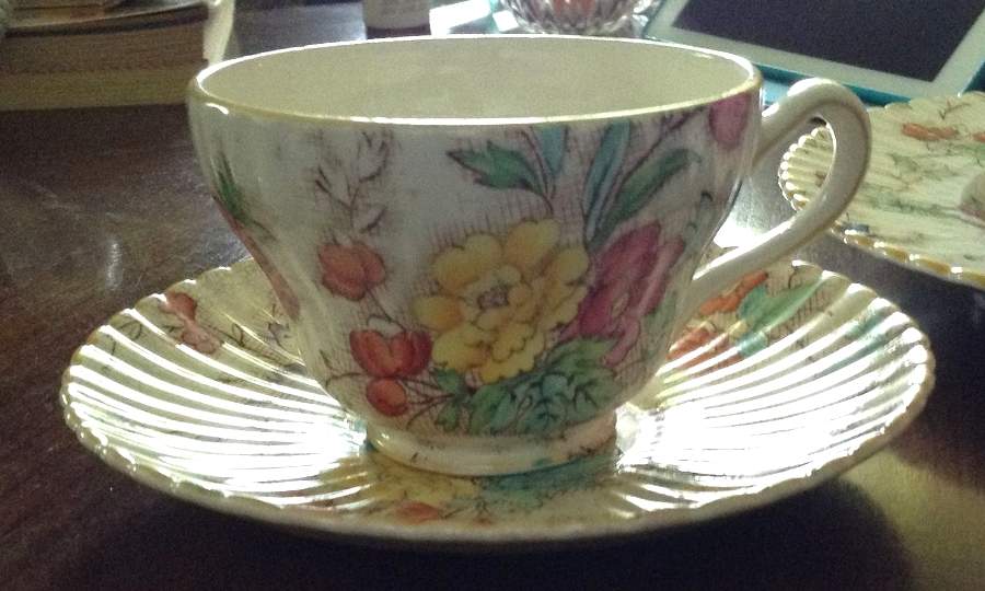 A7184 Footed Cup & Saucer Set by Booths-1