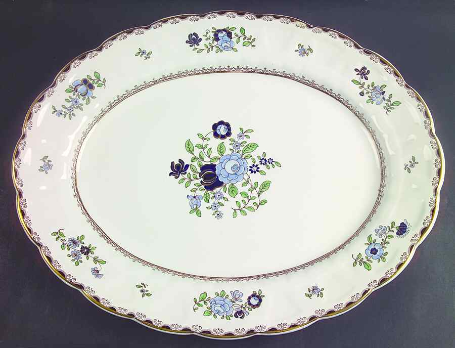 A8086 18" Oval Serving Platter by Booths-1